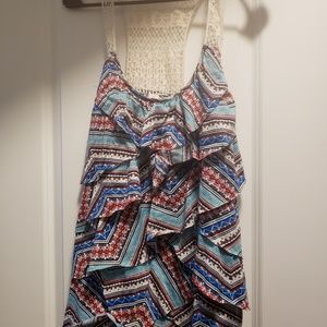 Crochet tank top style blouse